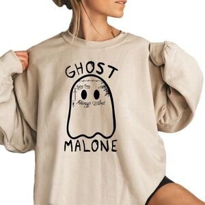 Funny Halloween Ghost Malone Fun Sweatshirt Funny Halloween Sweatshirt